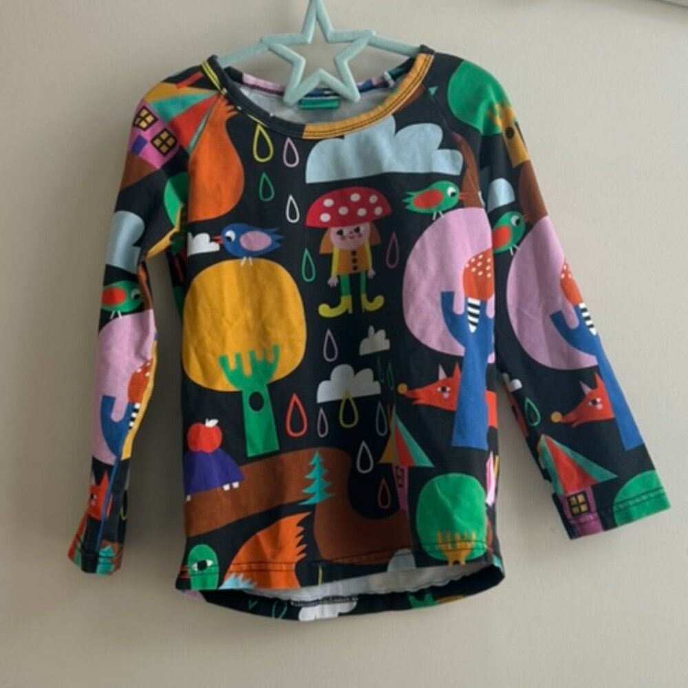 🍄🌈 Raspberry Republic Organic Cotton Shirt – 3–5Y 🌈🍄
